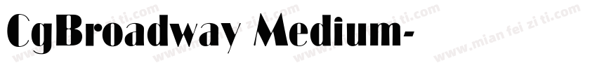 CgBroadway Medium字体转换